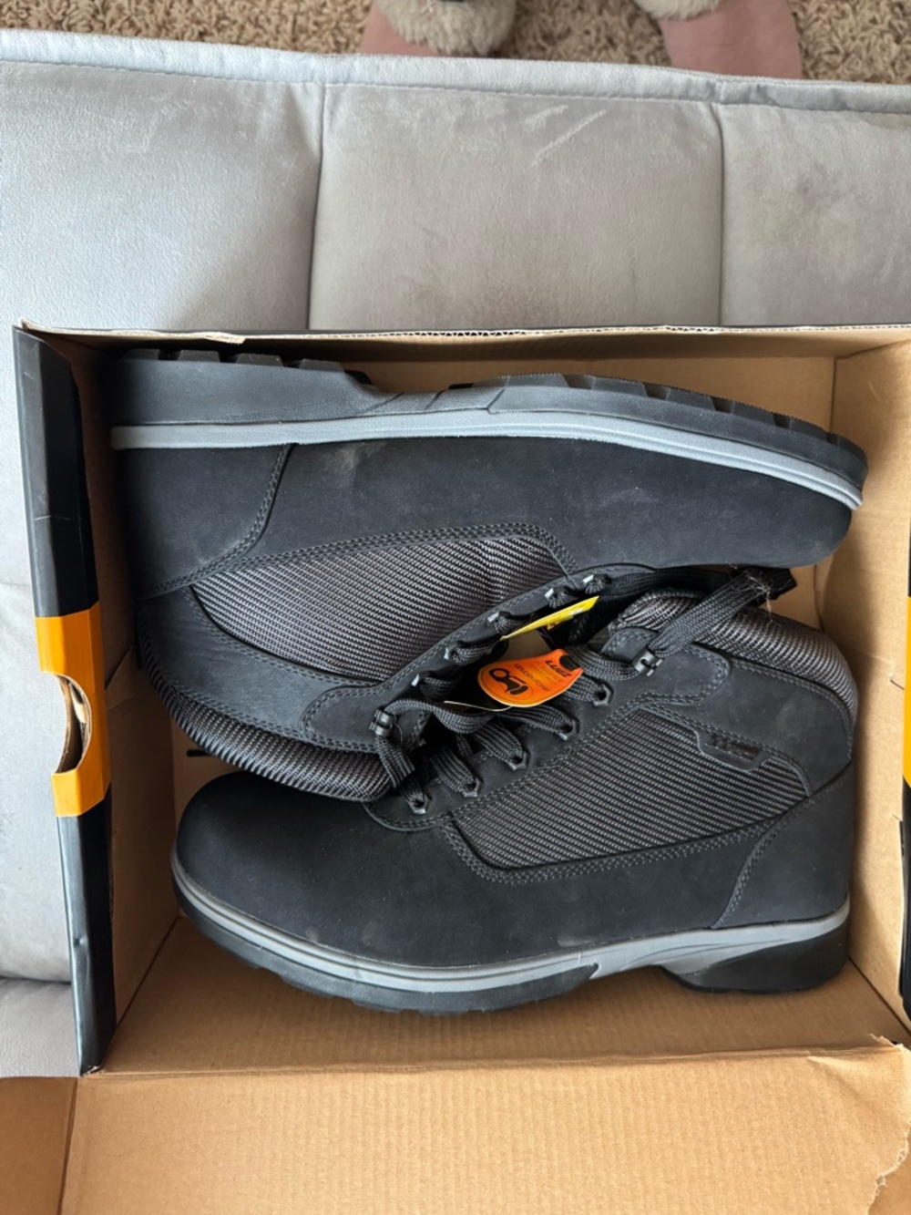 Lugz Black Lace-Up Men's Work Boots